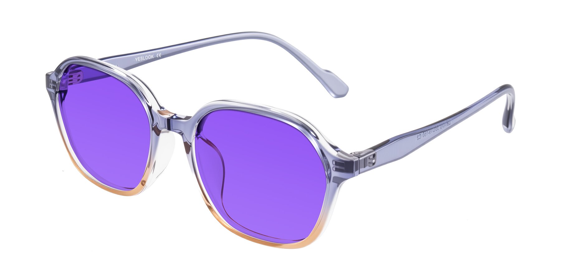Angle of Banford in Crystal Indigo/Champagne with Purple Tinted Lenses