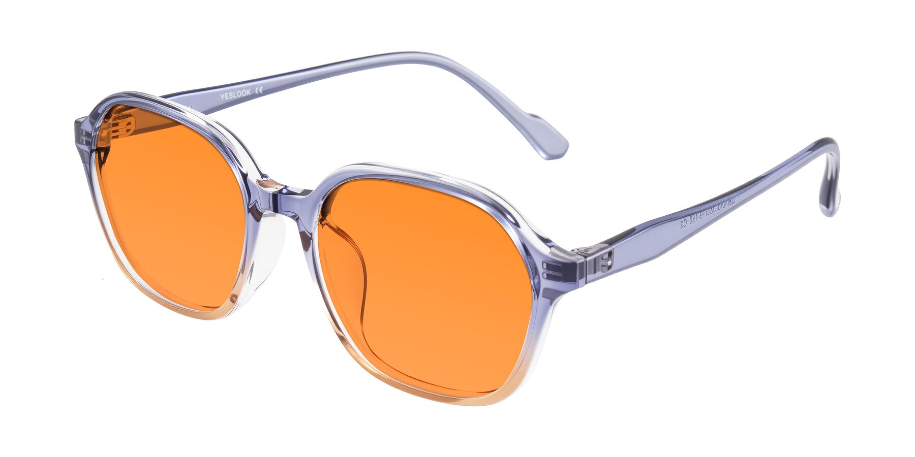 Angle of Banford in Crystal Indigo/Champagne with Orange Tinted Lenses