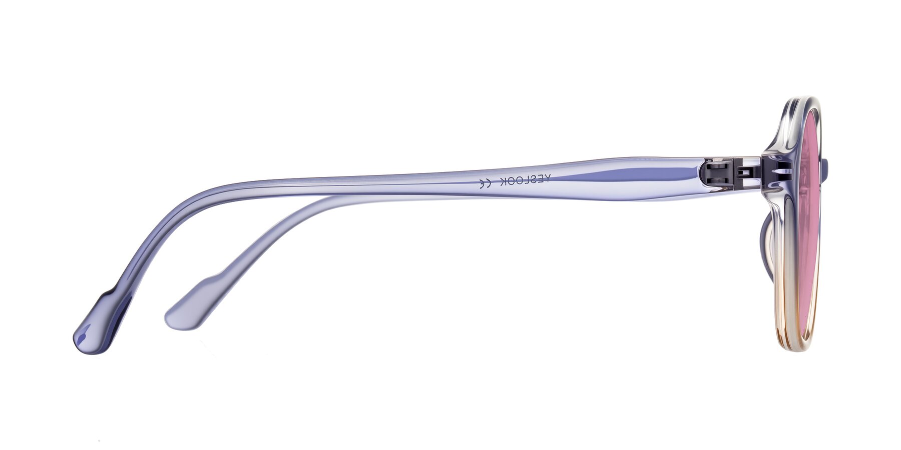 Side of Banford in Crystal Indigo/Champagne with Medium Wine Tinted Lenses