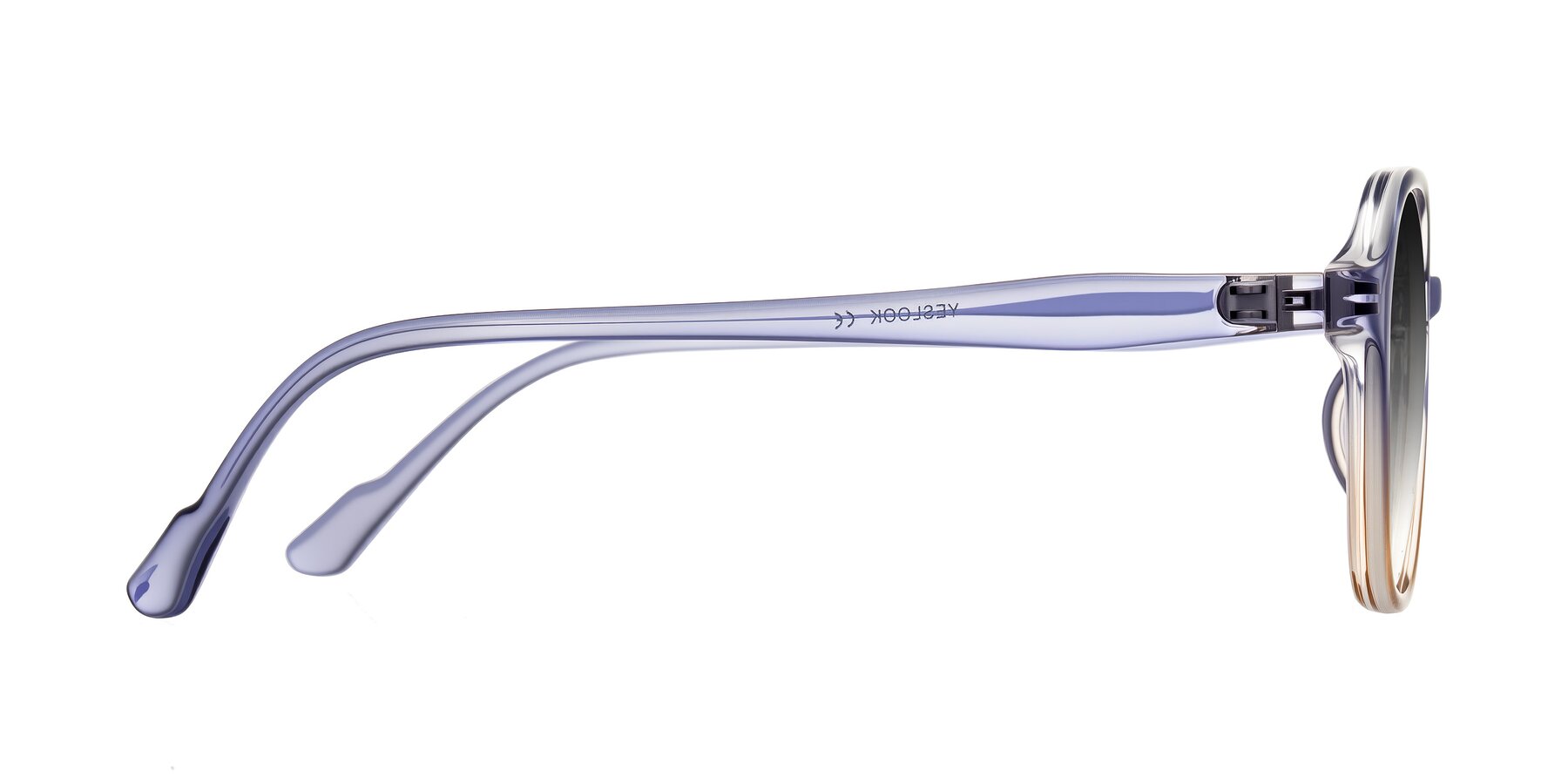 Side of Banford in Crystal Indigo/Champagne with Gray Gradient Lenses