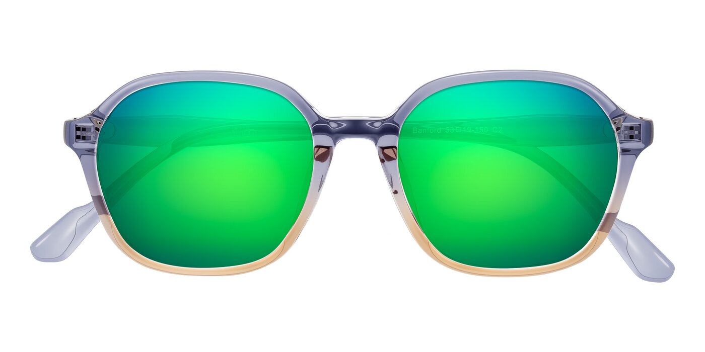 Banford - Crystal Indigo/Champagne Flash Mirrored Sunglasses