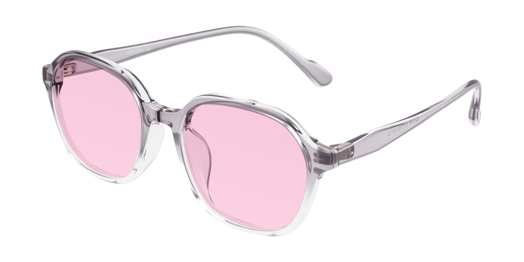 Angle of Banford in Crystal Gray with Light Pink Tinted Lenses