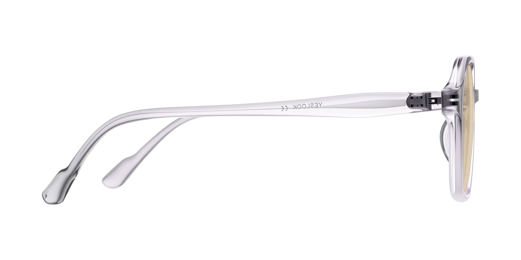 Side of Banford in Crystal Gray with Light Brown Tinted Lenses