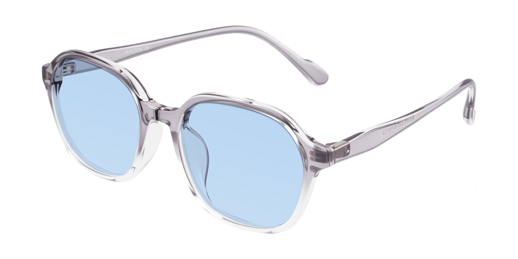 Angle of Banford in Crystal Gray with Light Blue Tinted Lenses