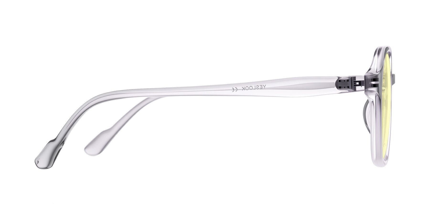 Side of Banford in Crystal Gray with Light Yellow Tinted Lenses