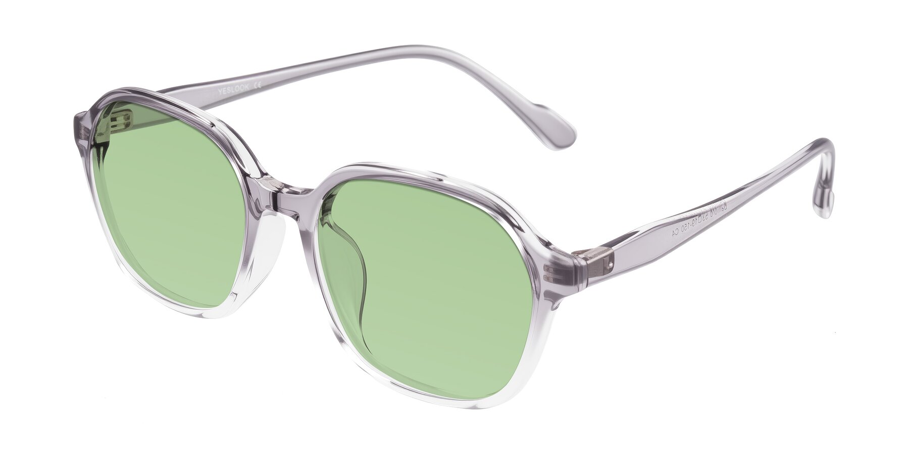 Angle of Banford in Crystal Gray with Medium Green Tinted Lenses