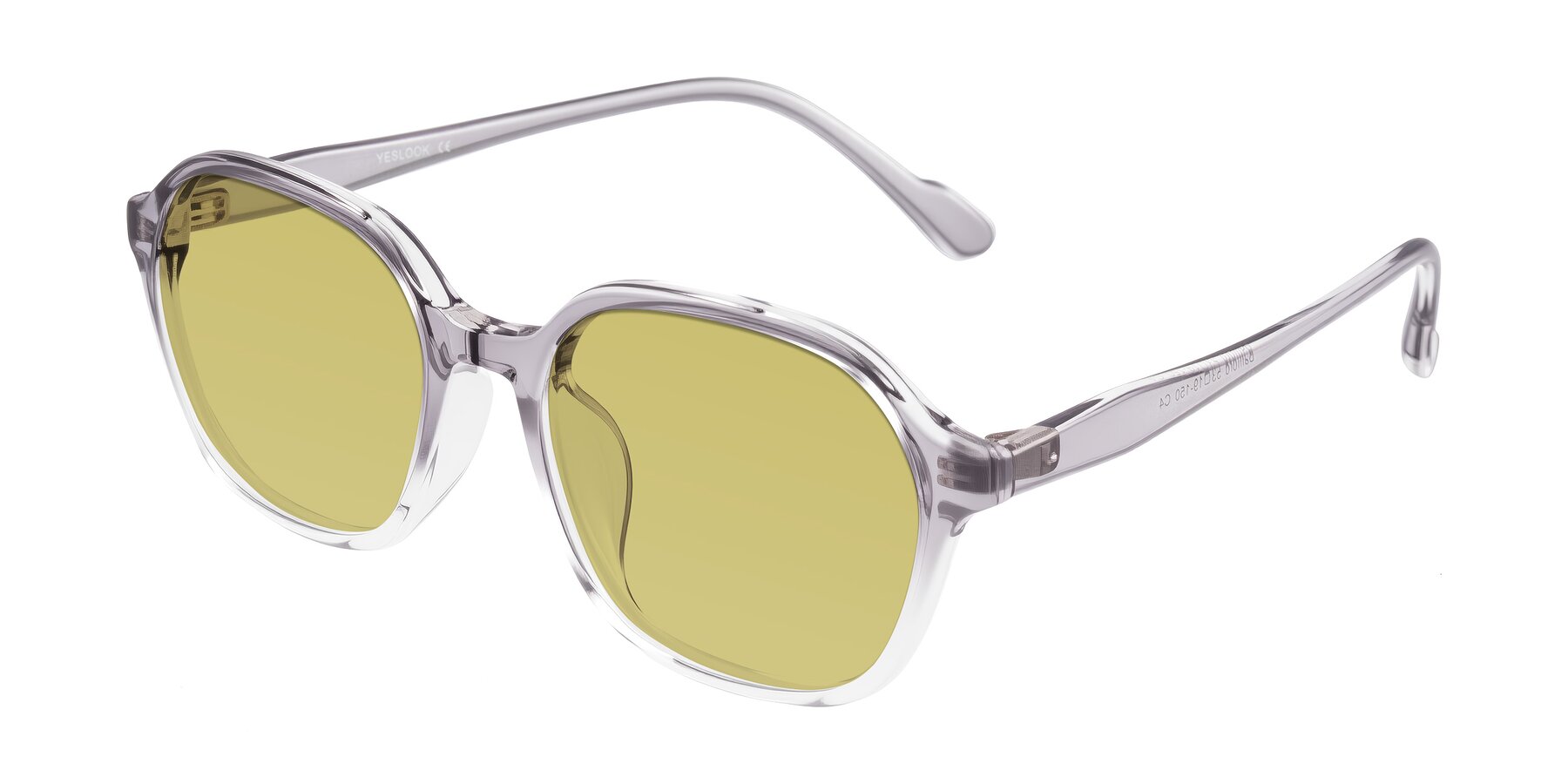 Angle of Banford in Crystal Gray with Medium Champagne Tinted Lenses