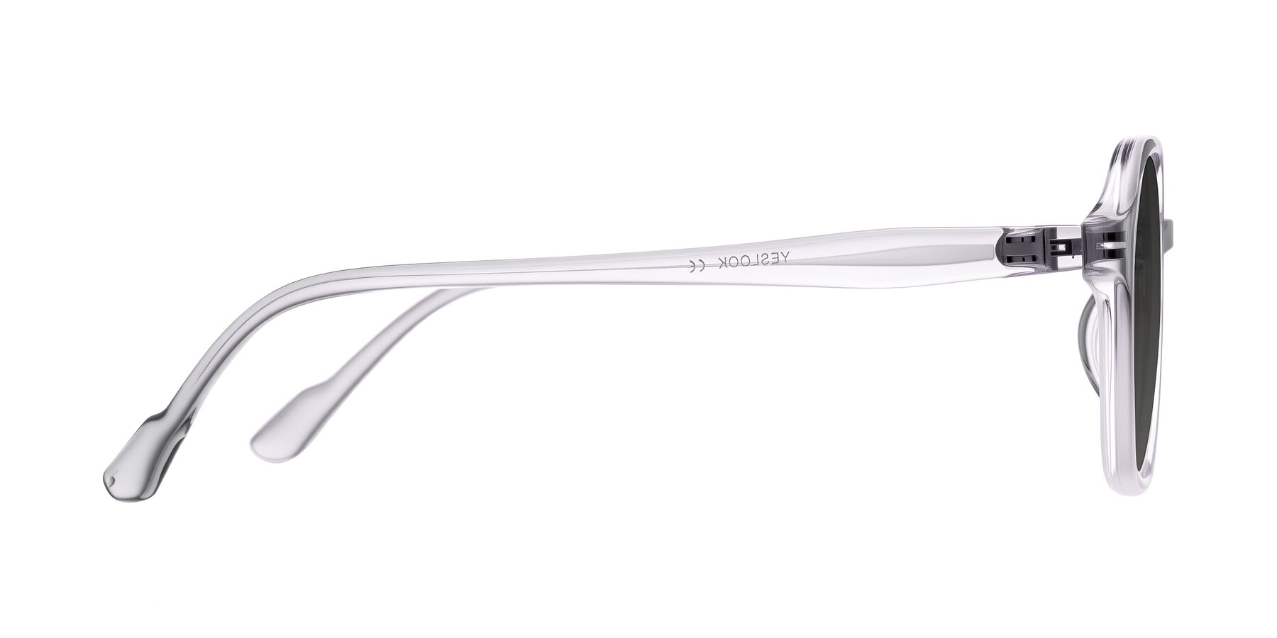 Side of Banford in Crystal Gray with Gray Tinted Lenses