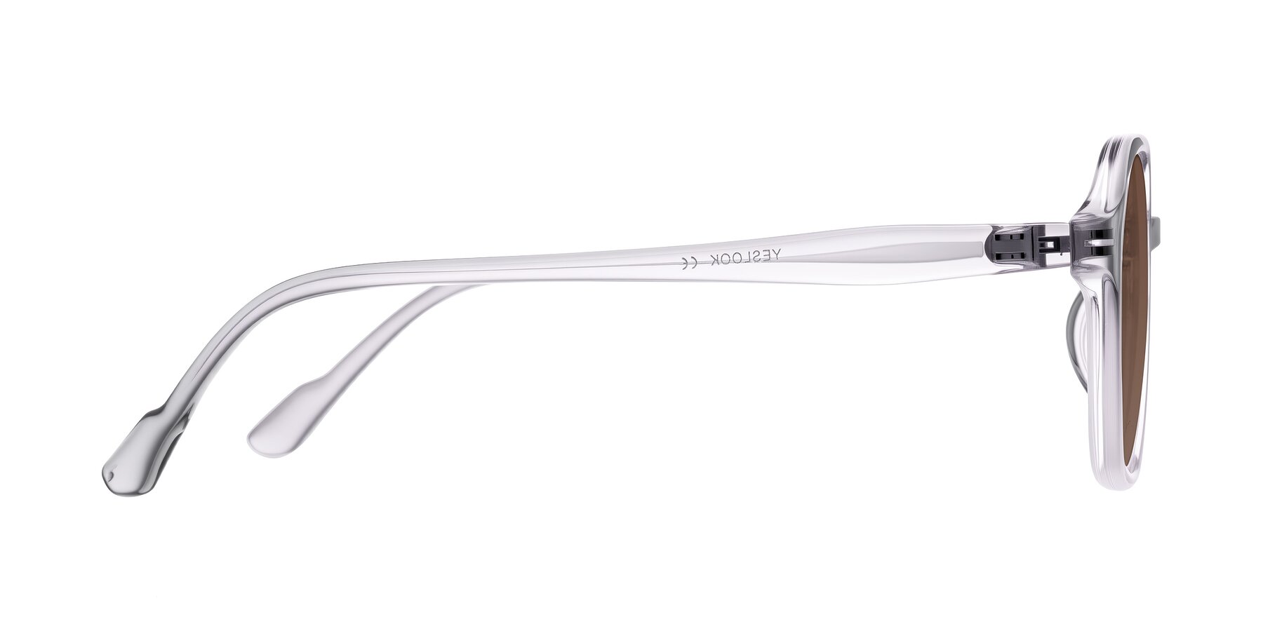 Side of Banford in Crystal Gray with Brown Tinted Lenses