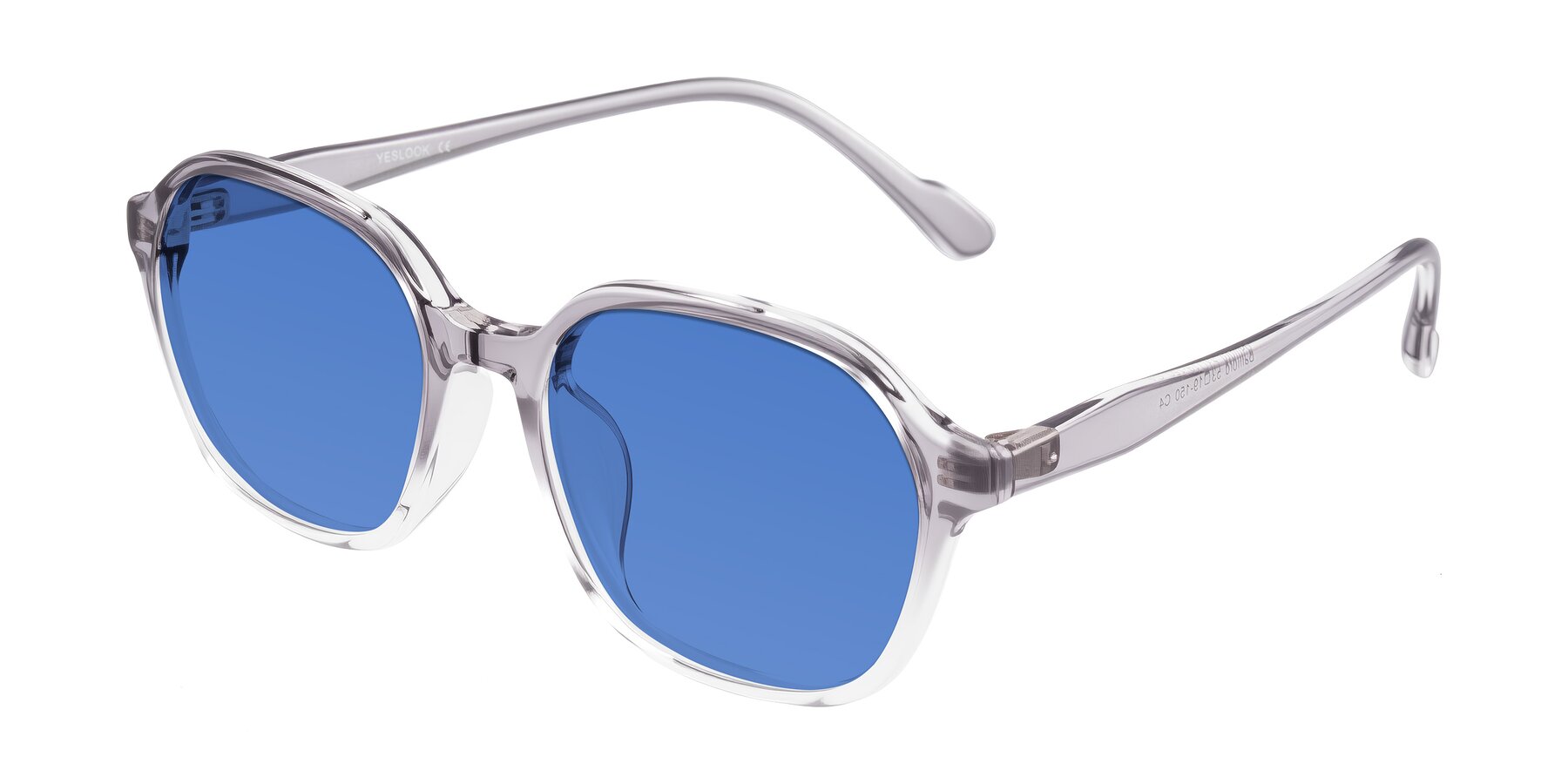 Angle of Banford in Crystal Gray with Blue Tinted Lenses