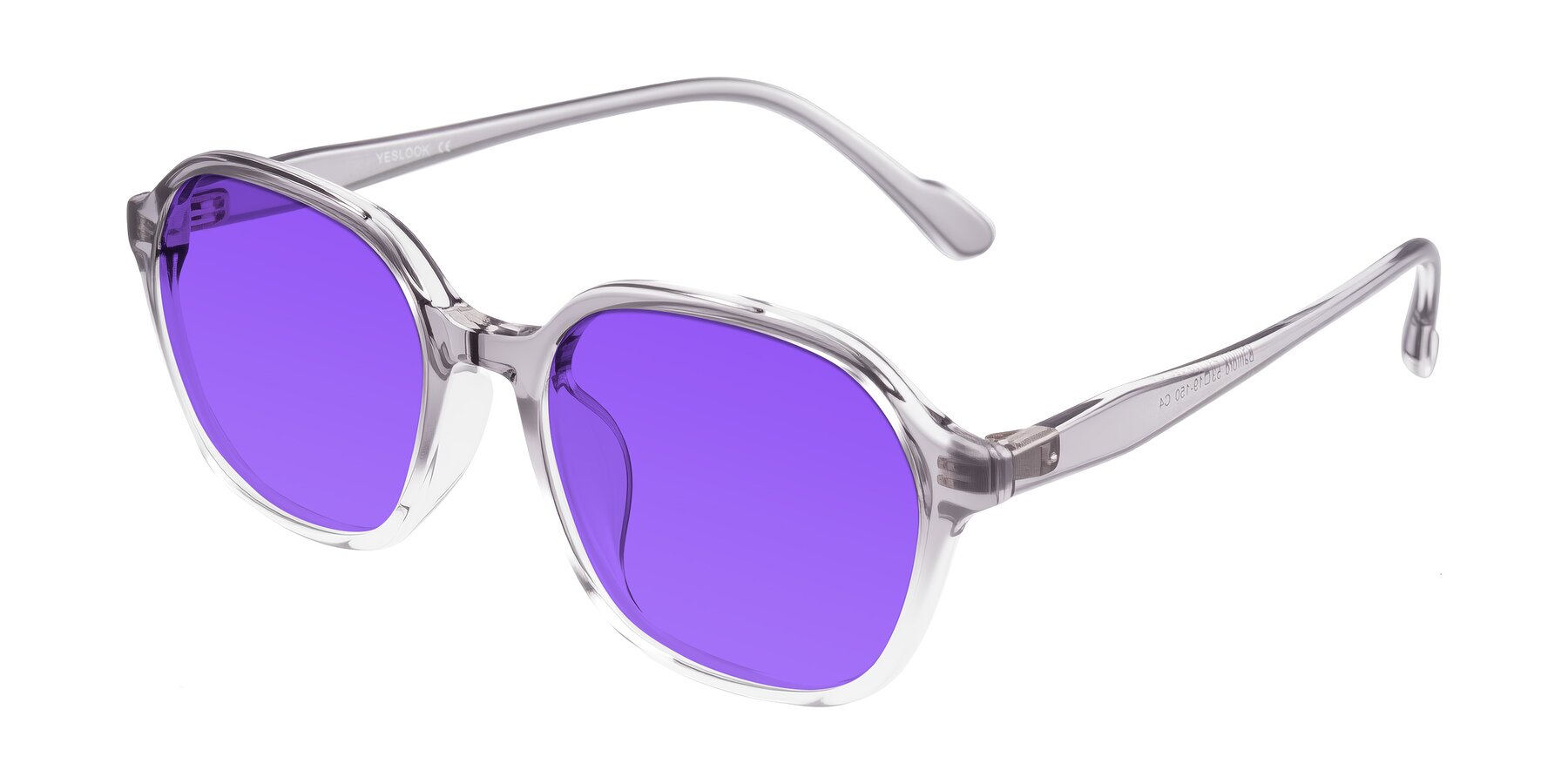 Angle of Banford in Crystal Gray with Purple Tinted Lenses