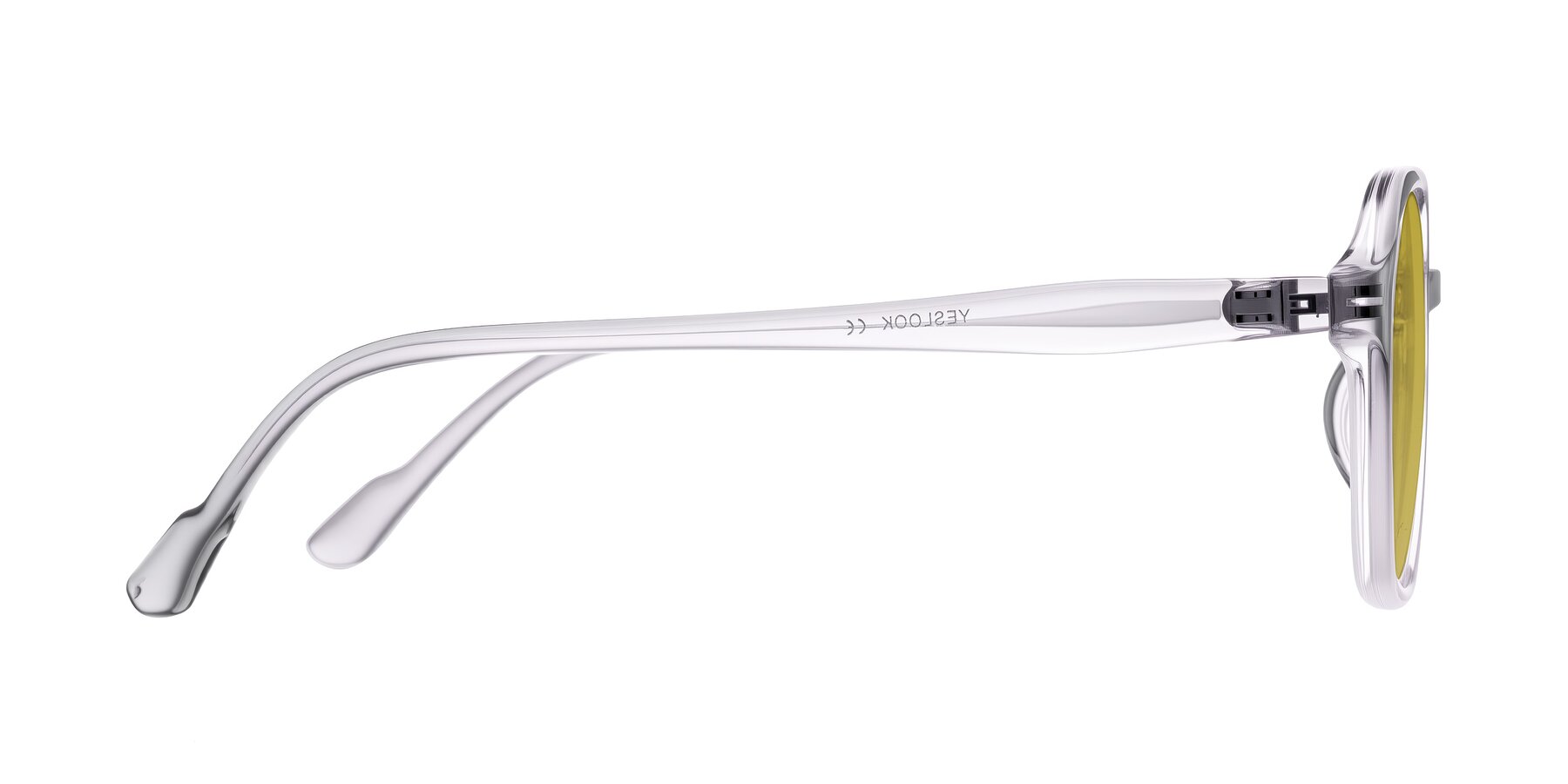 Side of Banford in Crystal Gray with Champagne Tinted Lenses