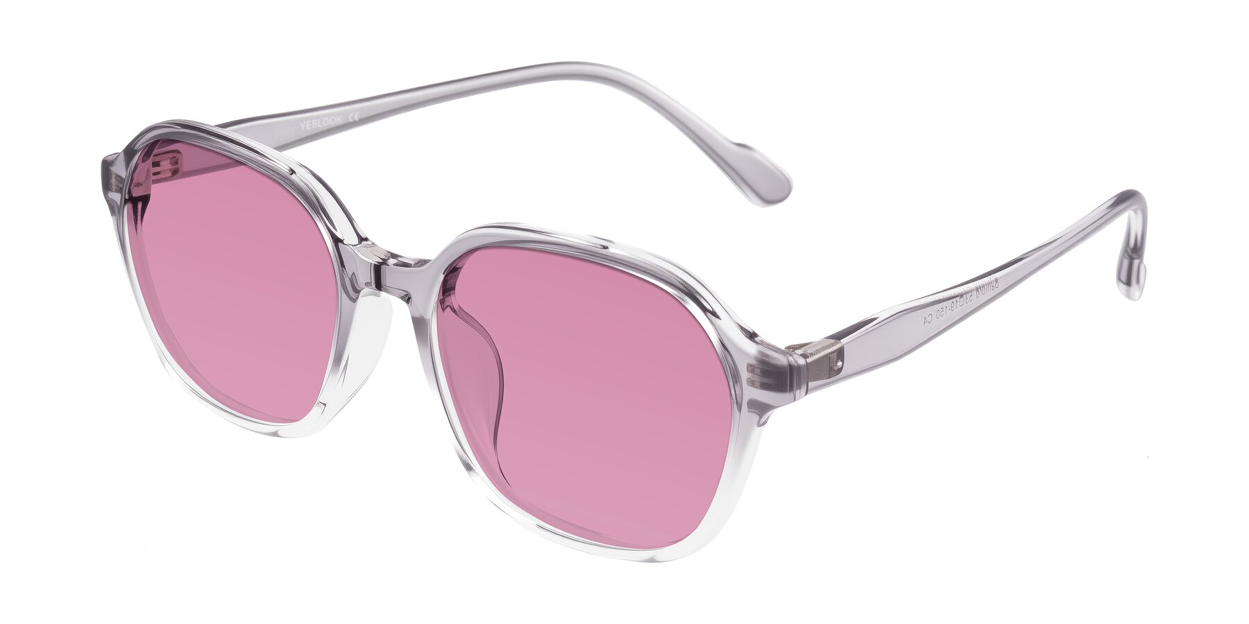 Angle of Banford in Crystal Gray with Medium Wine Tinted Lenses