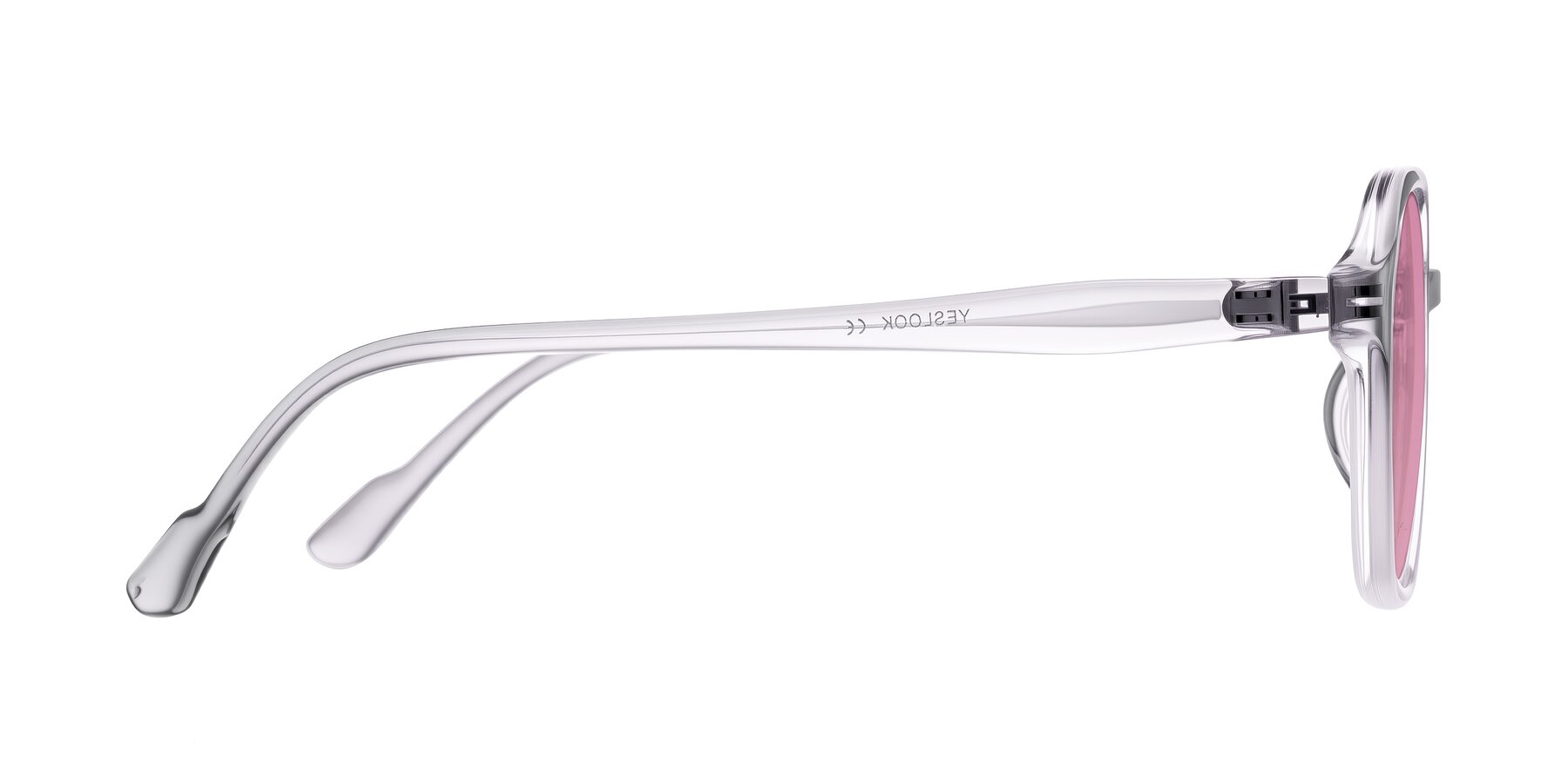 Side of Banford in Crystal Gray with Medium Wine Tinted Lenses