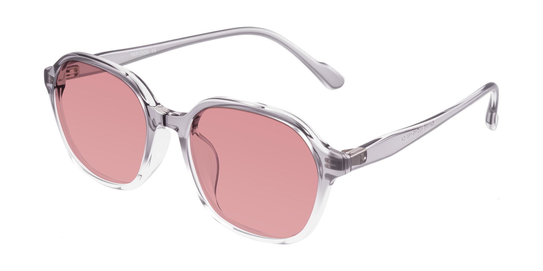 Angle of Banford in Crystal Gray with Medium Garnet Tinted Lenses