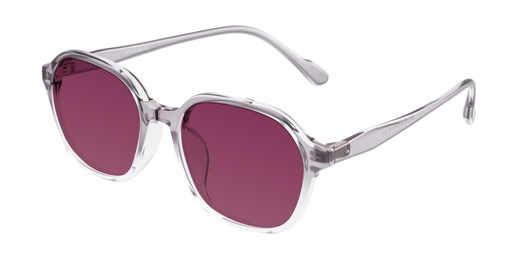 Angle of Banford in Crystal Gray with Wine Tinted Lenses