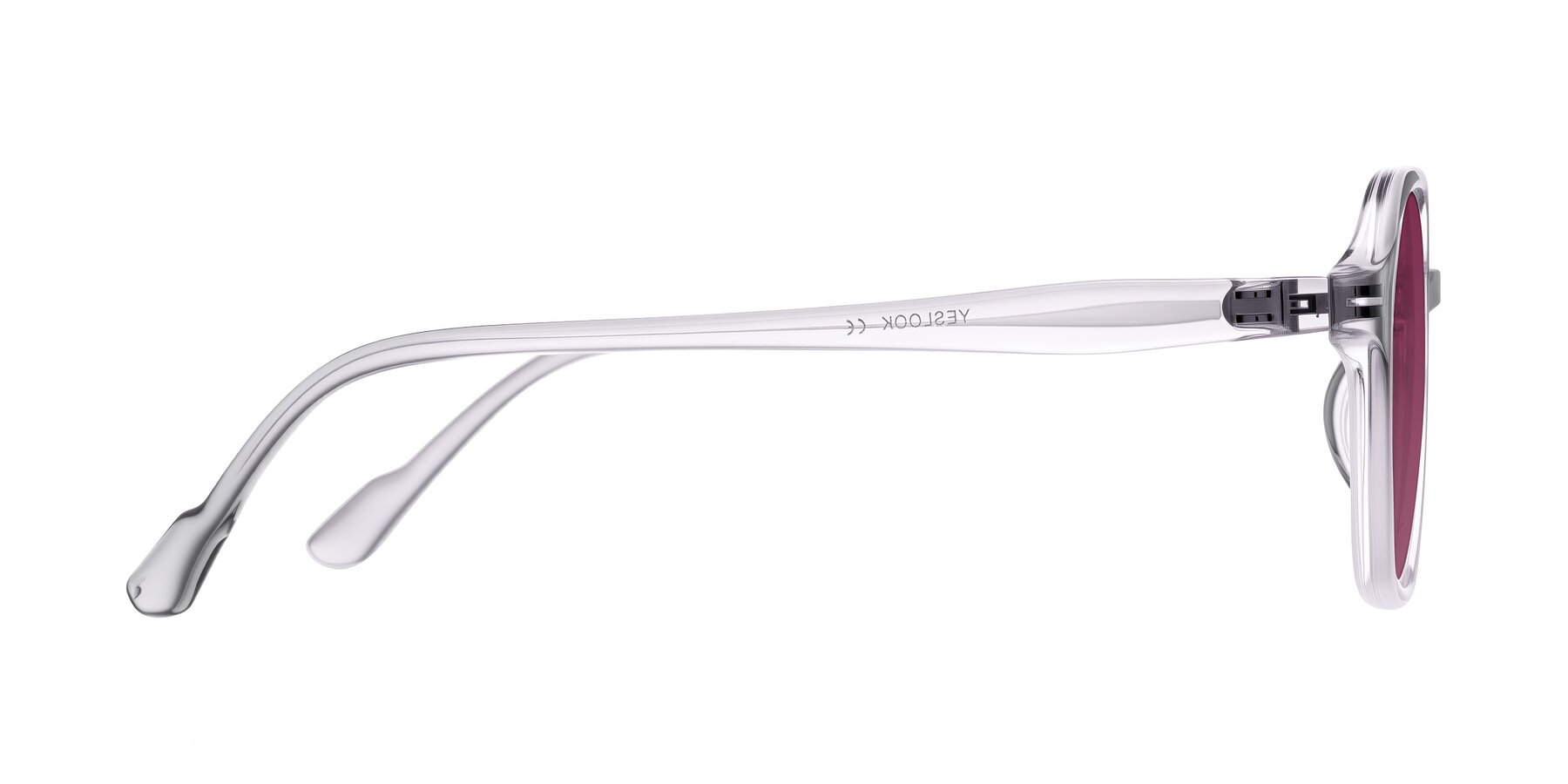 Side of Banford in Crystal Gray with Wine Tinted Lenses