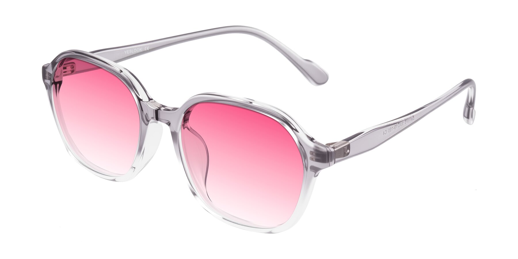 Angle of Banford in Crystal Gray with Pink Gradient Lenses