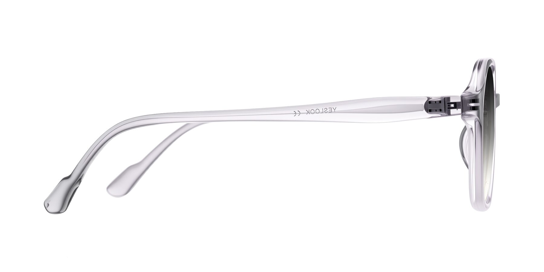 Side of Banford in Crystal Gray with Gray Gradient Lenses