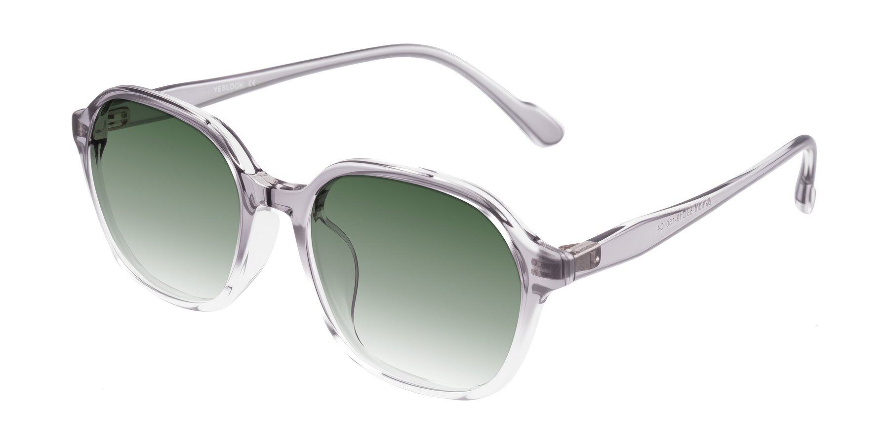 Angle of Banford in Crystal Gray with Green Gradient Lenses