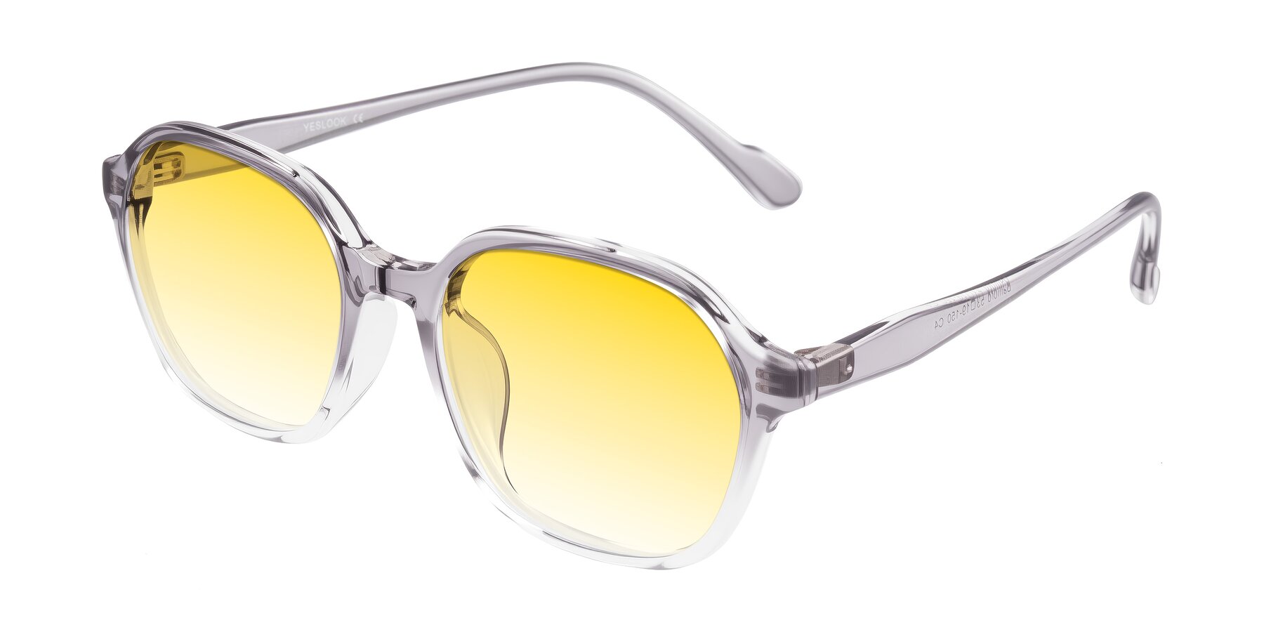 Angle of Banford in Crystal Gray with Yellow Gradient Lenses