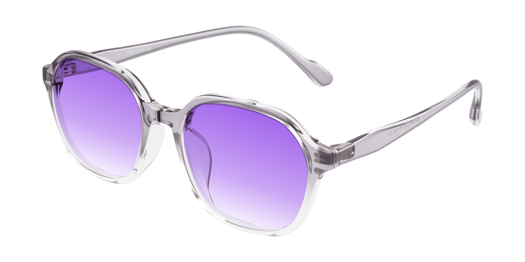 Angle of Banford in Crystal Gray with Purple Gradient Lenses