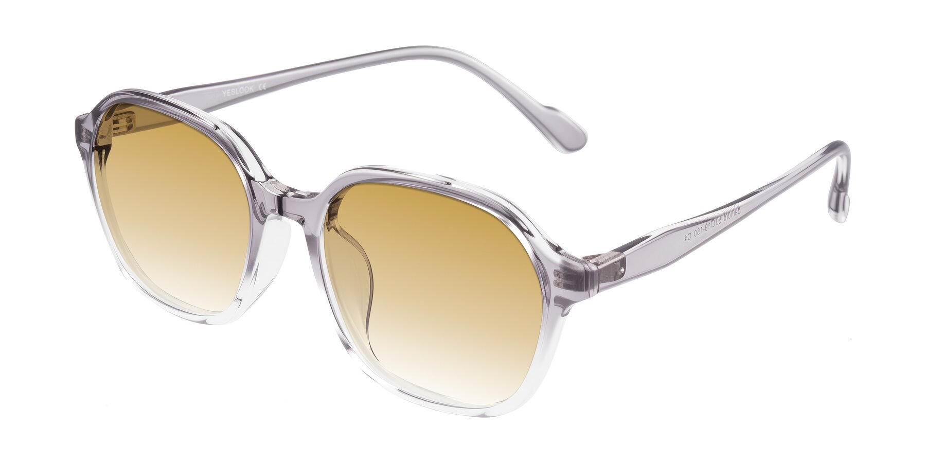 Angle of Banford in Crystal Gray with Champagne Gradient Lenses
