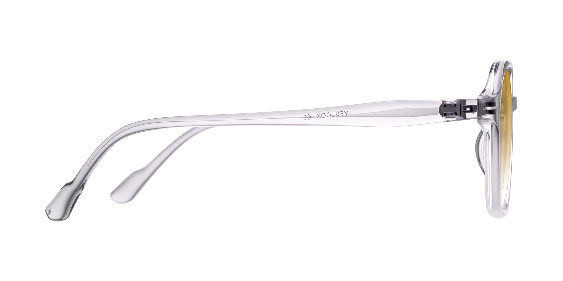 Side of Banford in Crystal Gray with Champagne Gradient Lenses