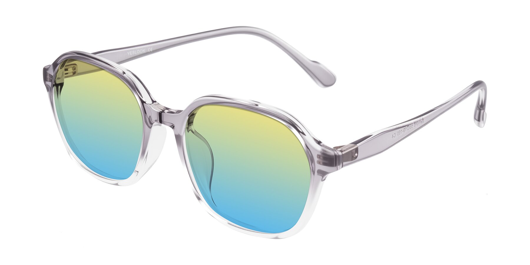 Angle of Banford in Crystal Gray with Yellow / Blue Gradient Lenses