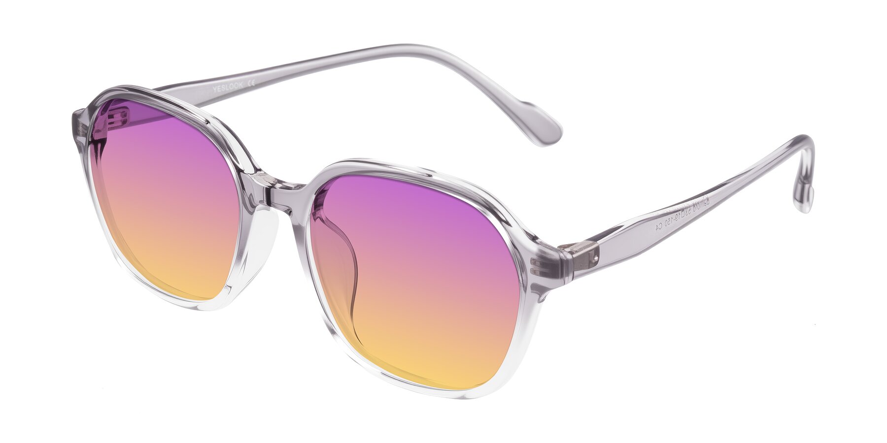 Angle of Banford in Crystal Gray with Purple / Yellow Gradient Lenses
