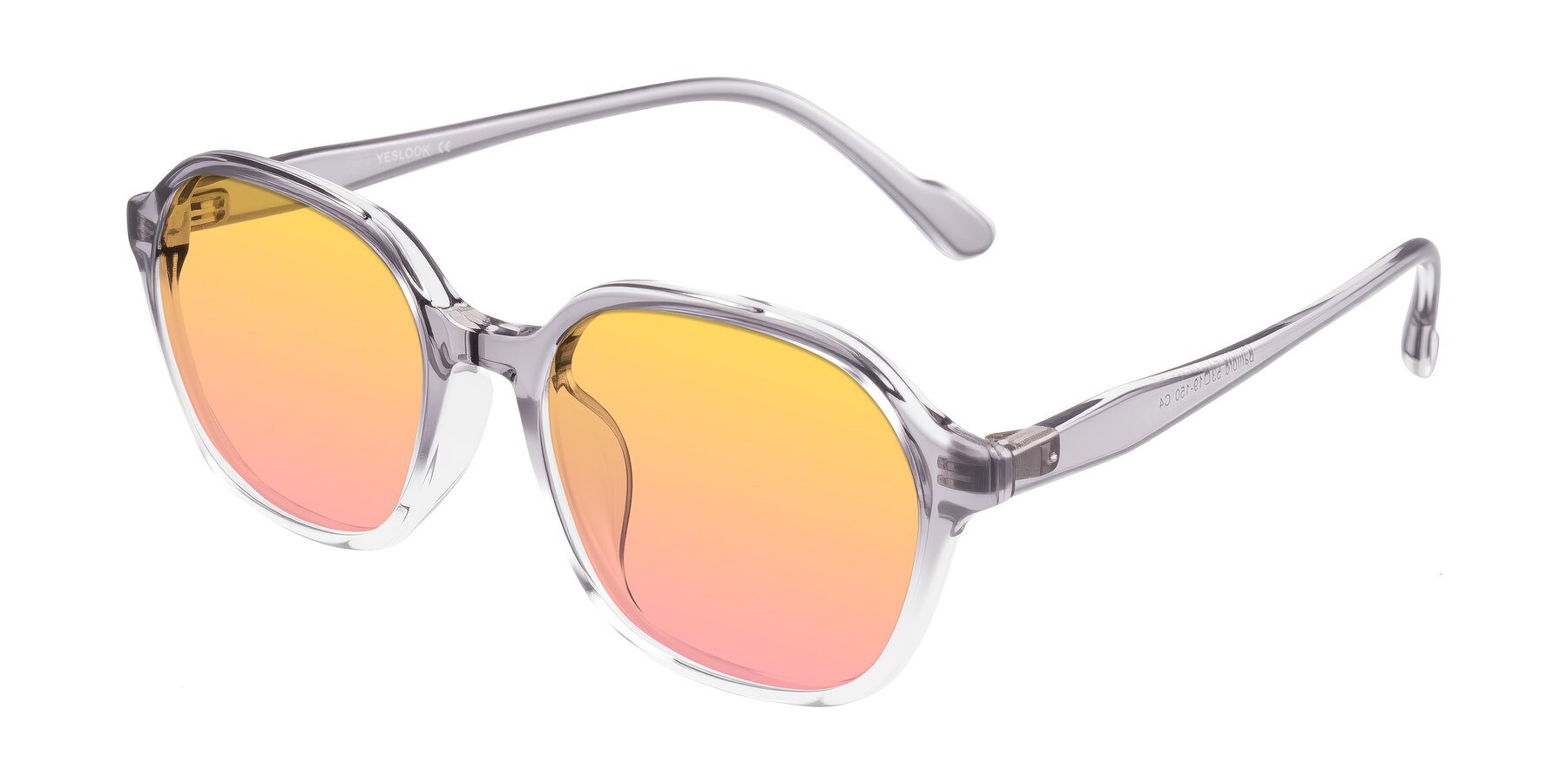 Angle of Banford in Crystal Gray with Yellow / Pink Gradient Lenses