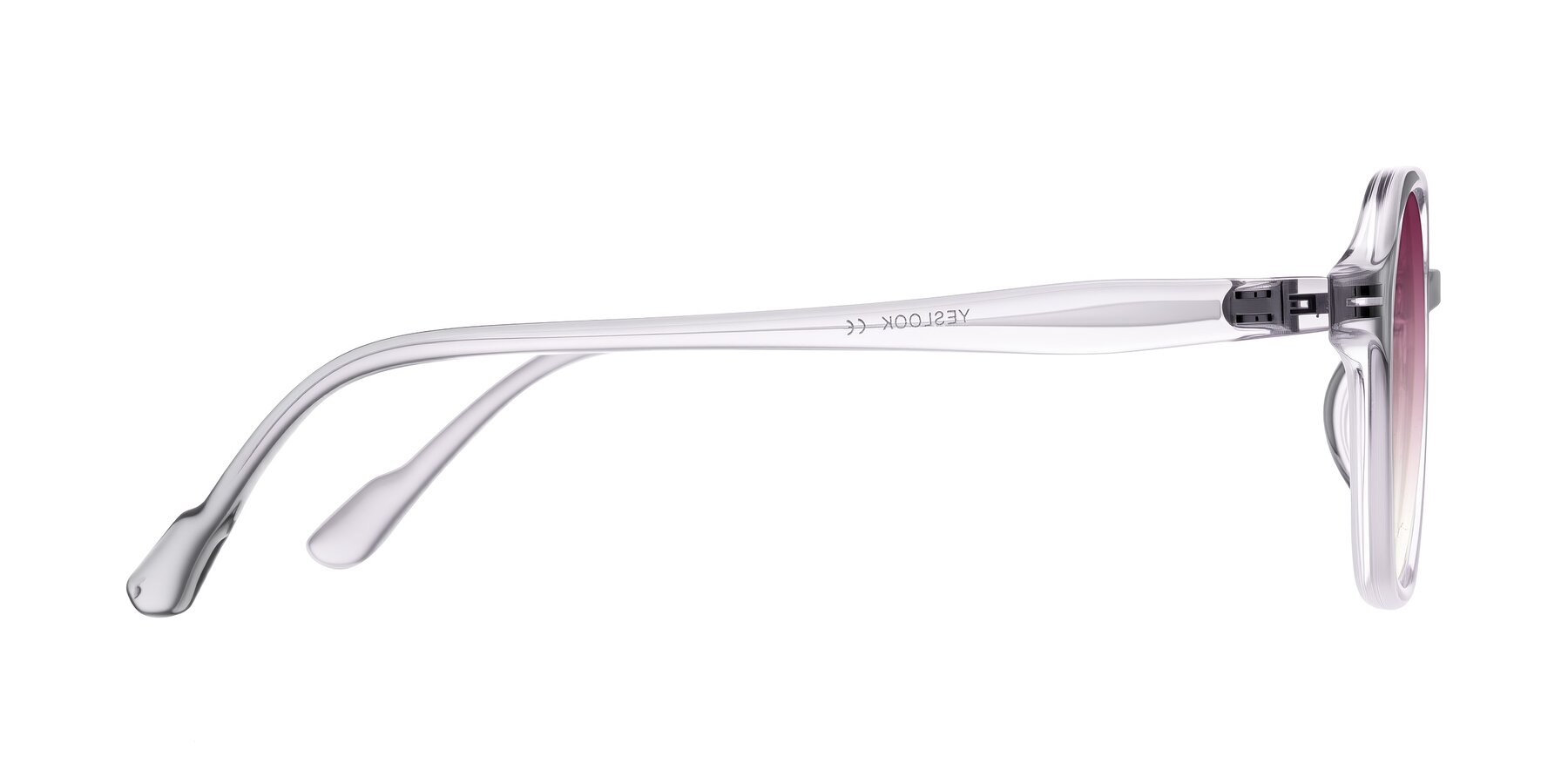 Side of Banford in Crystal Gray with Wine Gradient Lenses