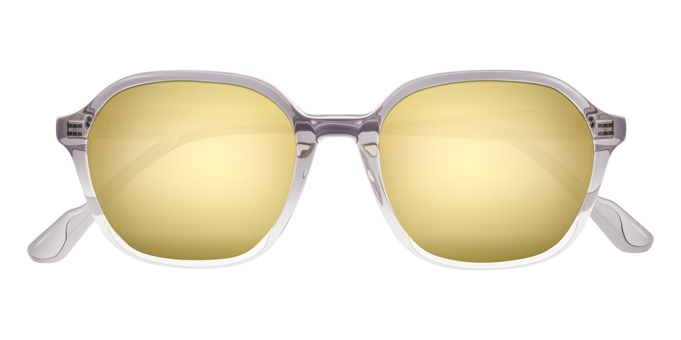Banford - Crystal Gray Flash Mirrored Sunglasses