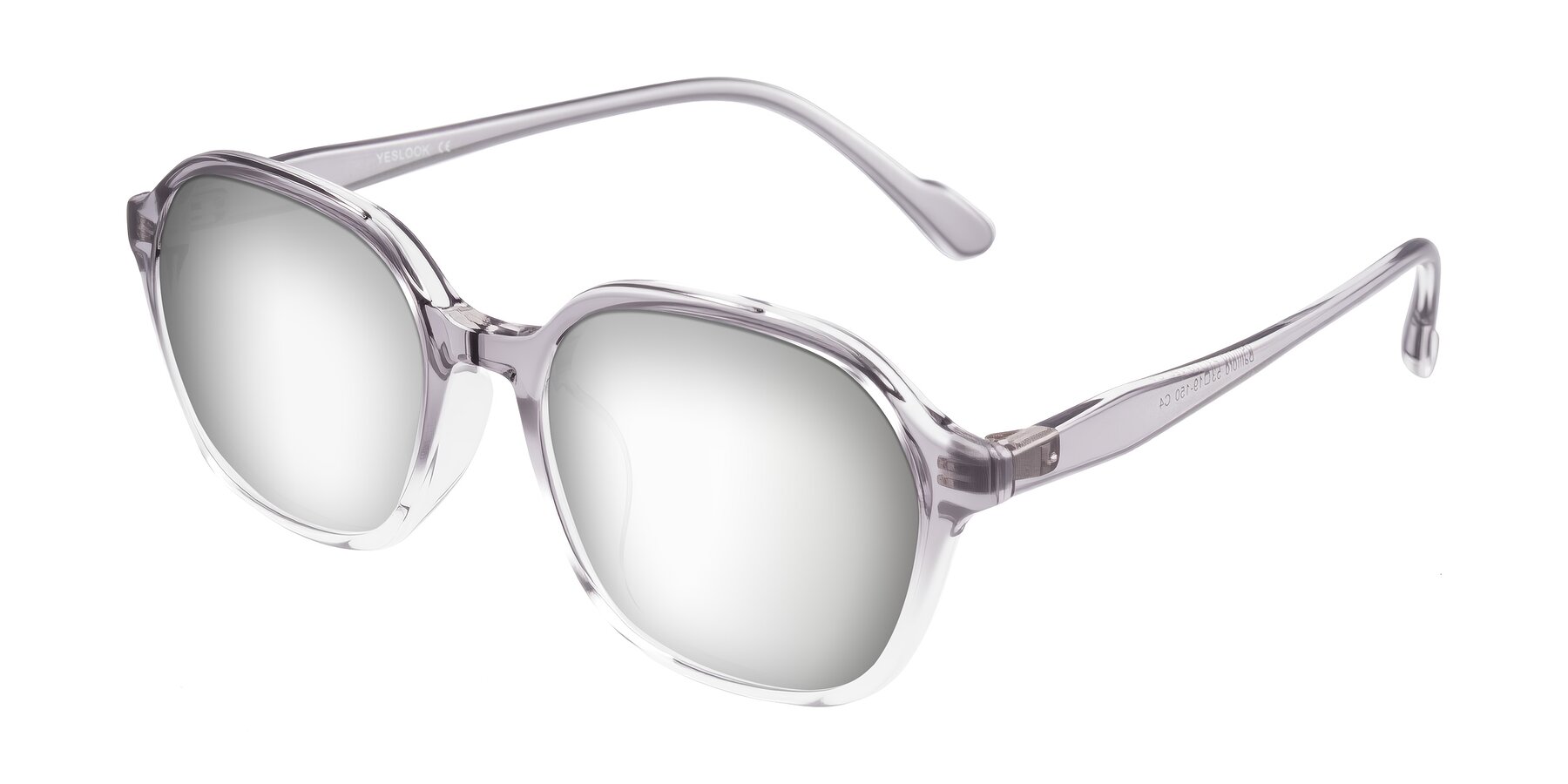 Angle of Banford in Crystal Gray with Silver Mirrored Lenses