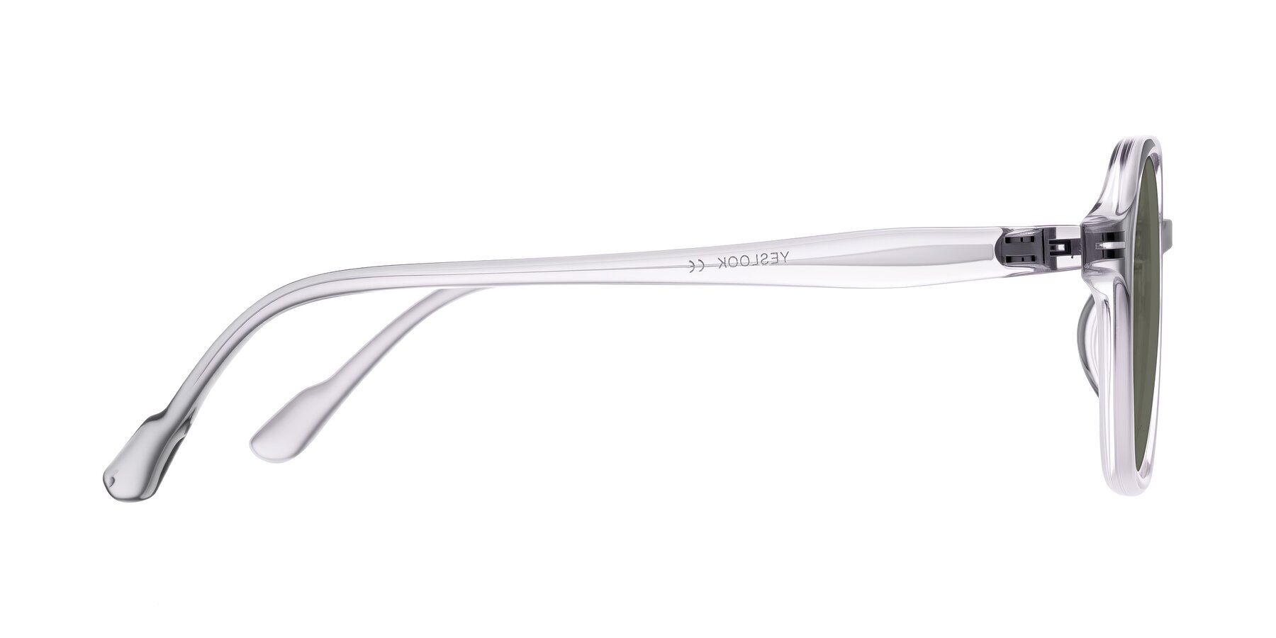 Side of Banford in Crystal Gray with Gray Polarized Lenses