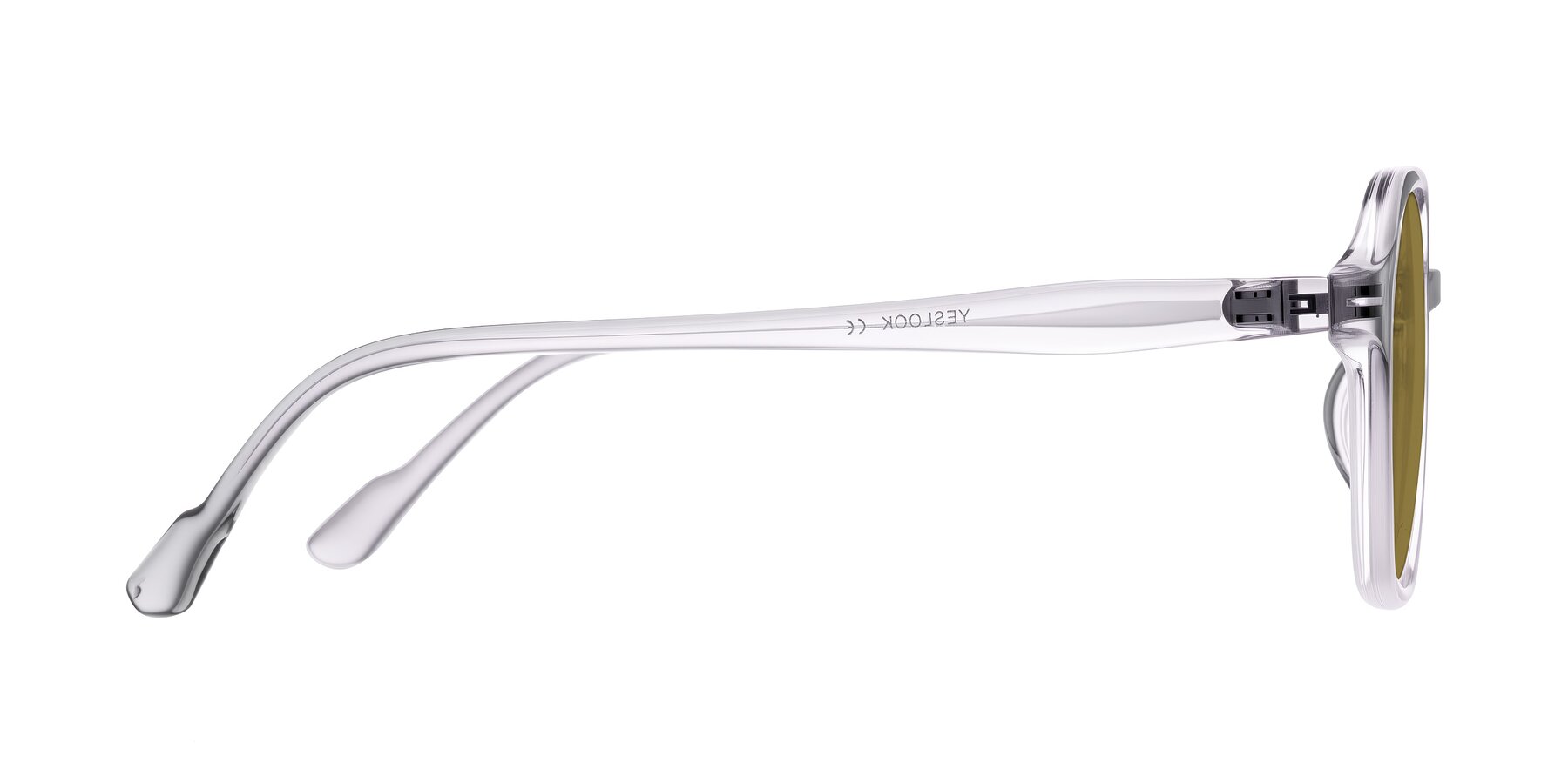 Side of Banford in Crystal Gray with Brown Polarized Lenses