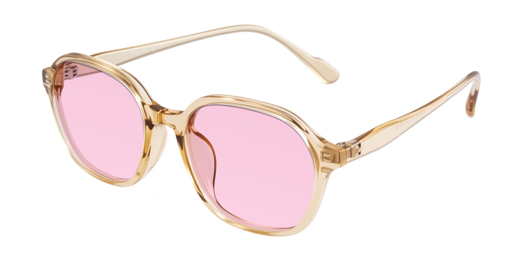 Angle of Banford in Champagne with Light Pink Tinted Lenses