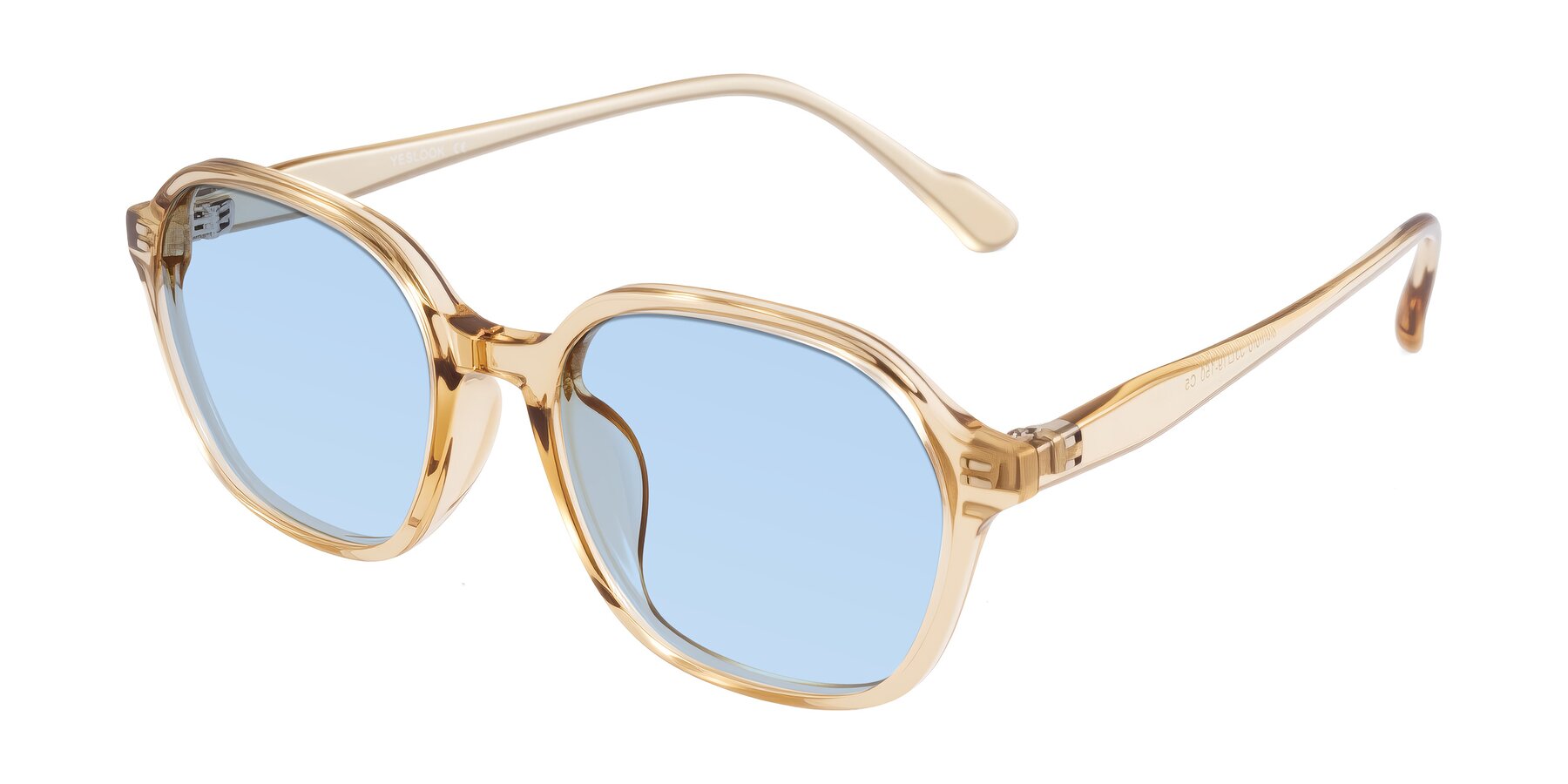 Angle of Banford in Champagne with Light Blue Tinted Lenses