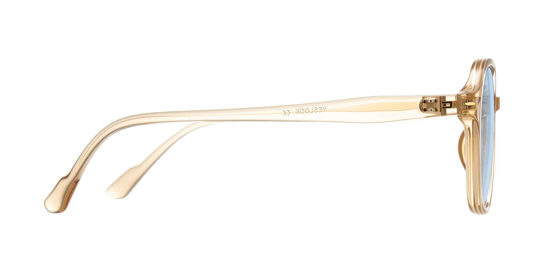 Side of Banford in Champagne with Light Blue Tinted Lenses