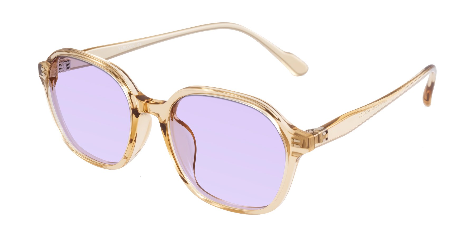 Angle of Banford in Champagne with Light Purple Tinted Lenses