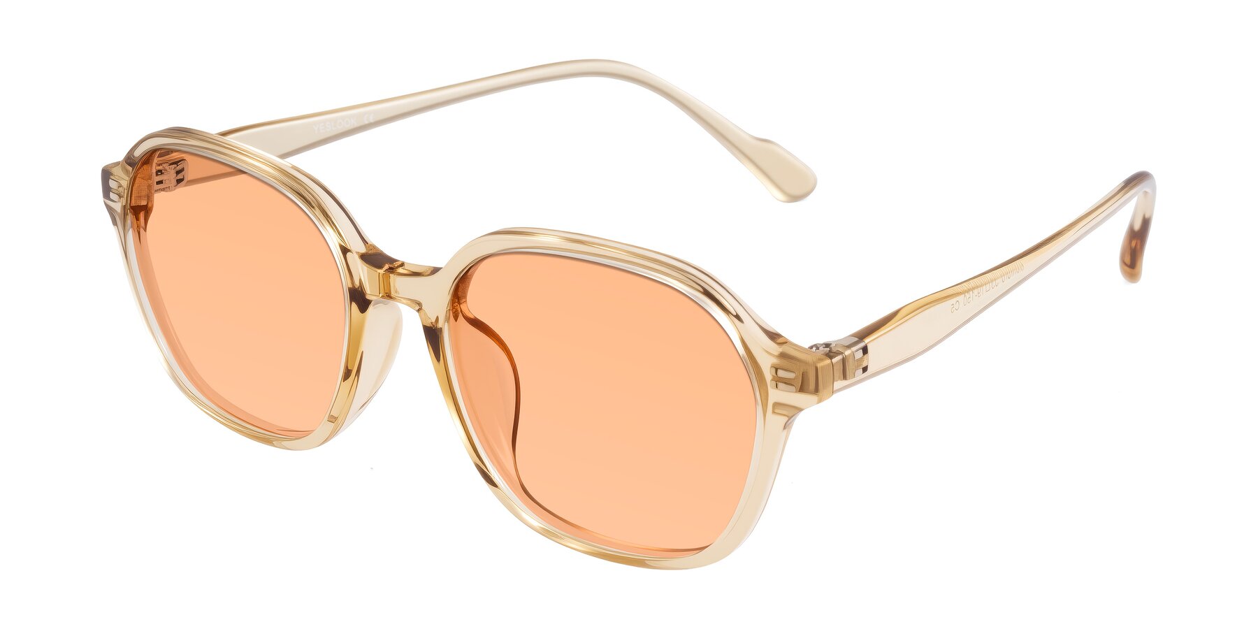 Angle of Banford in Champagne with Light Orange Tinted Lenses