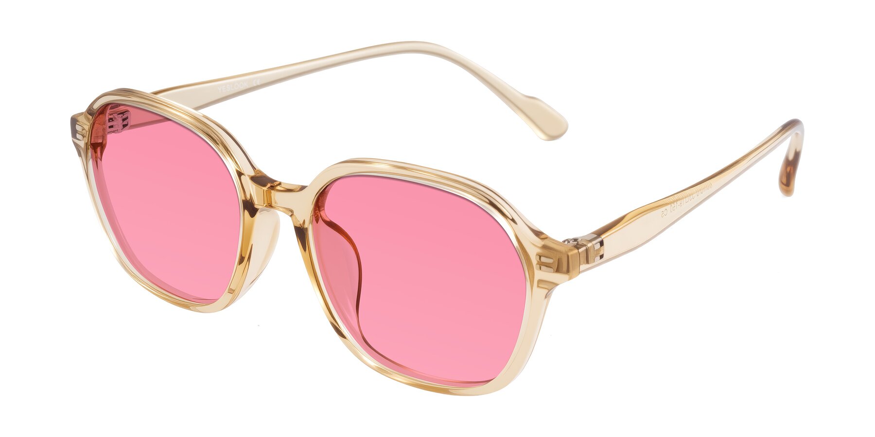 Angle of Banford in Champagne with Pink Tinted Lenses