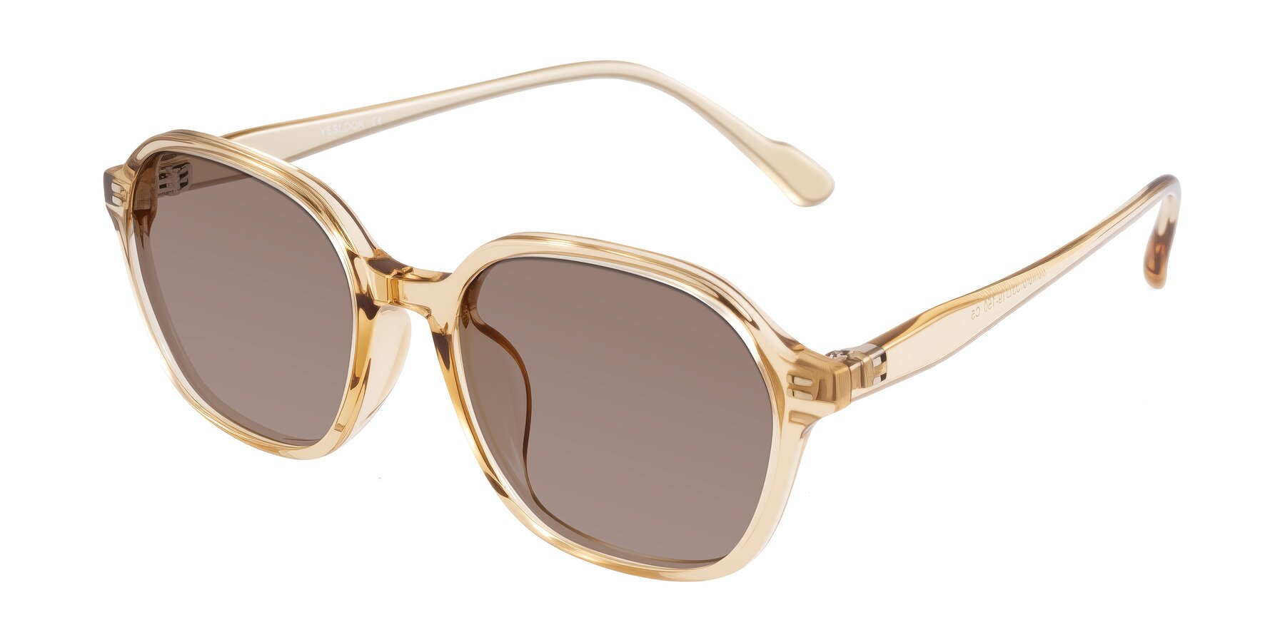Angle of Banford in Champagne with Medium Brown Tinted Lenses