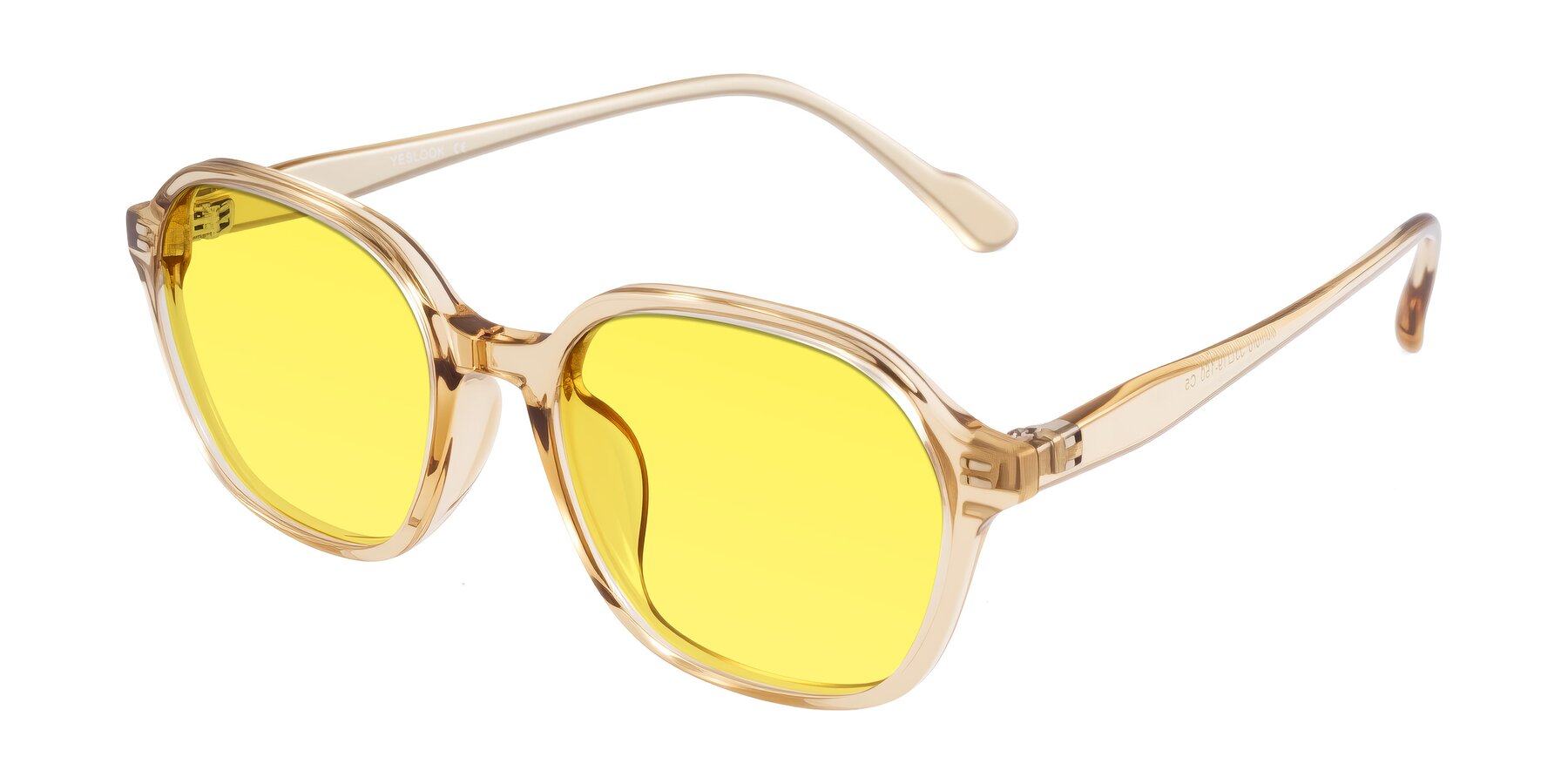 Angle of Banford in Champagne with Medium Yellow Tinted Lenses