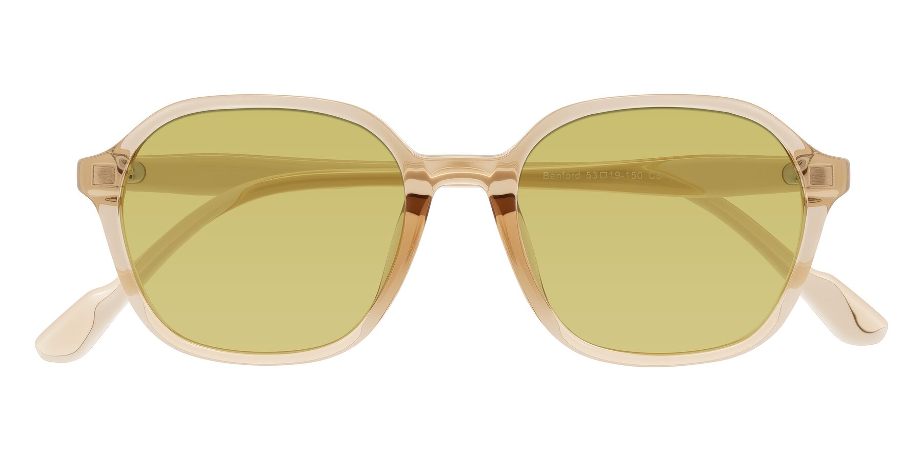 Folded Front of Banford in Champagne with Medium Champagne Tinted Lenses