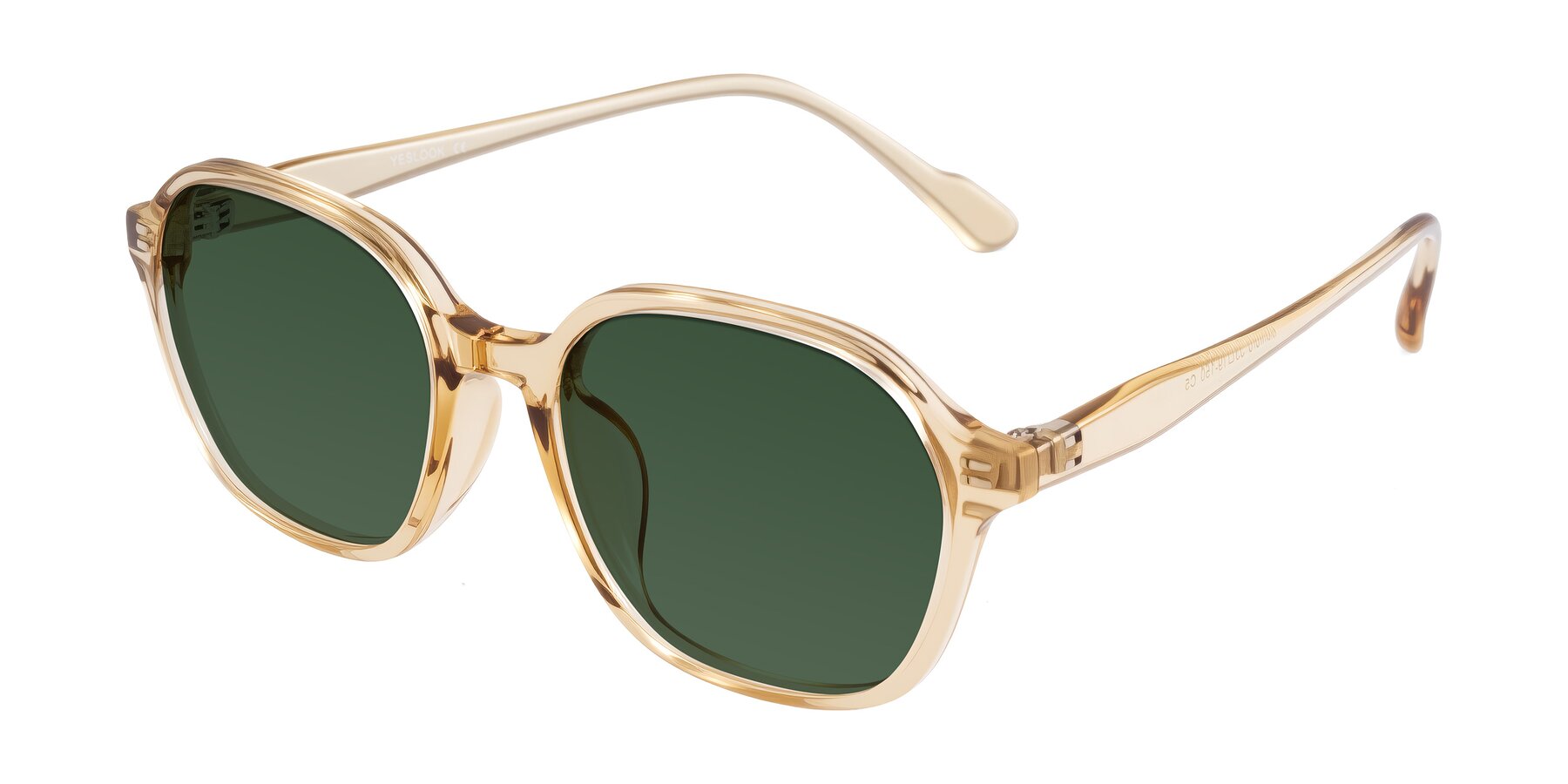 Angle of Banford in Champagne with Green Tinted Lenses