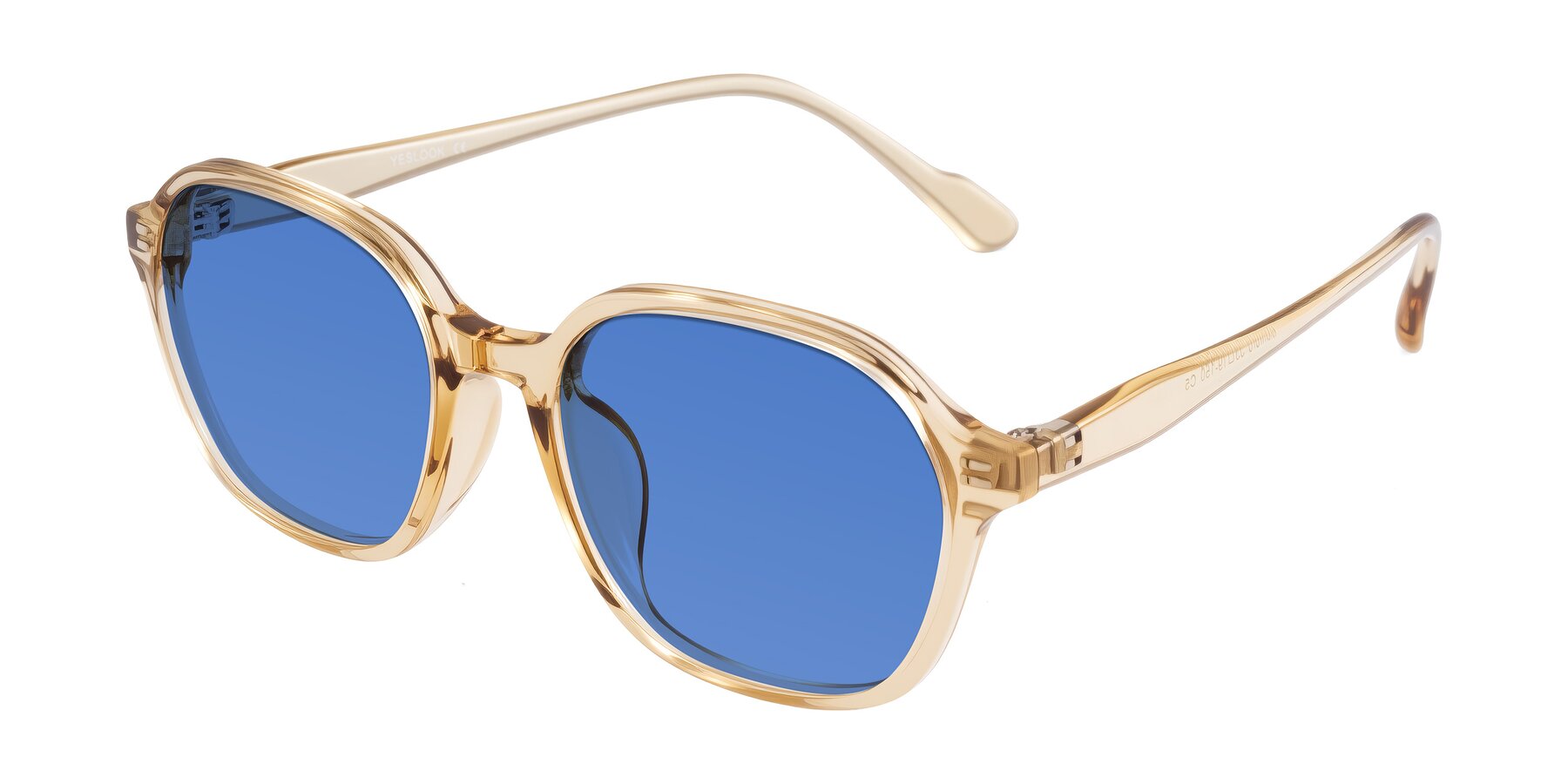 Angle of Banford in Champagne with Blue Tinted Lenses