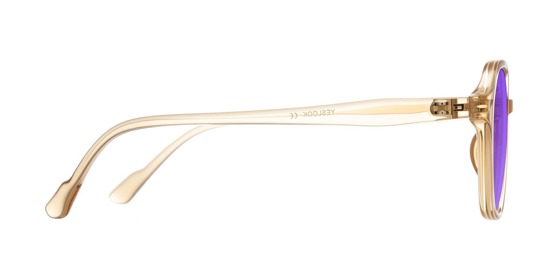 Side of Banford in Champagne with Purple Tinted Lenses