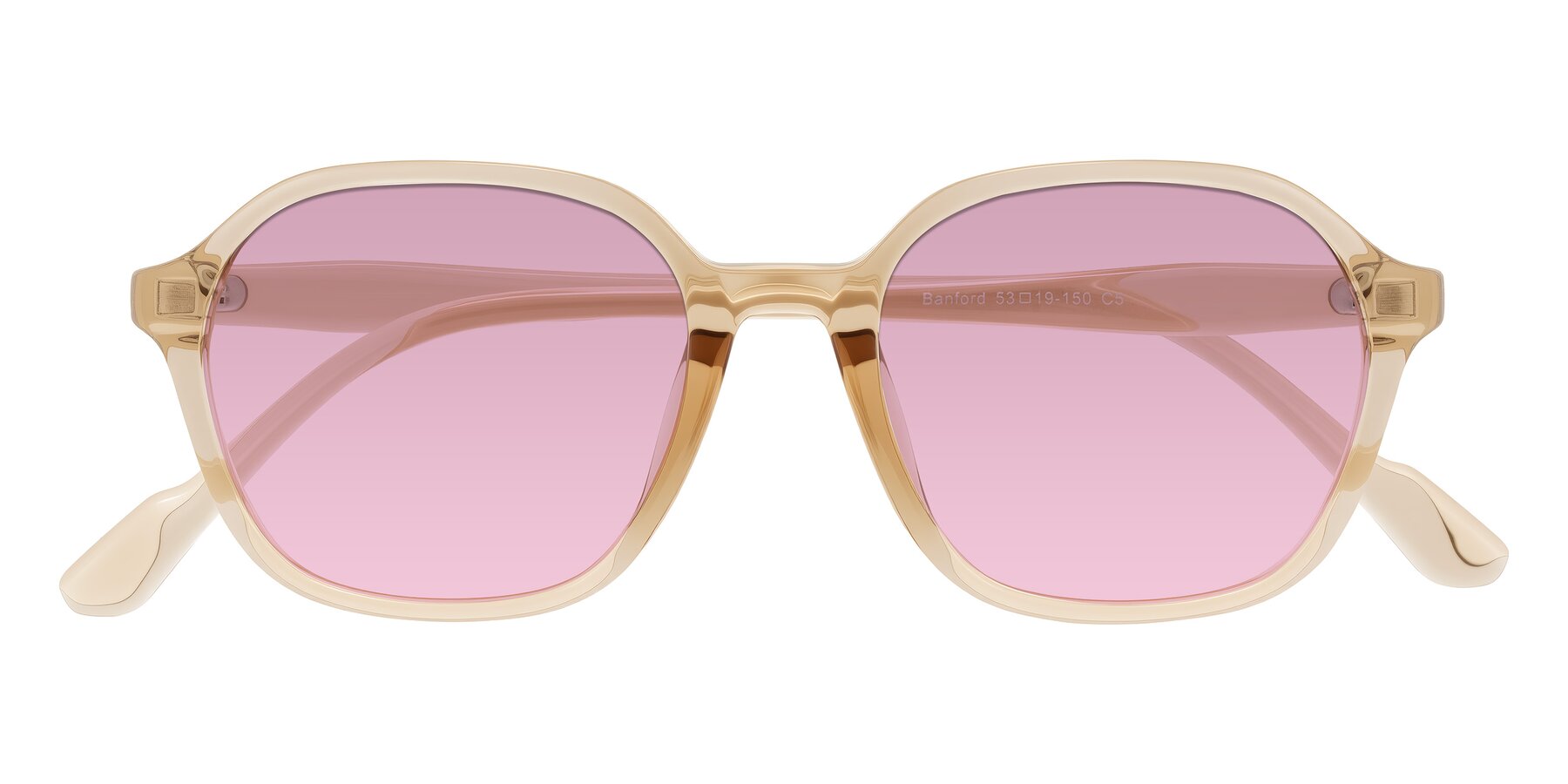 Folded Front of Banford in Champagne with Light Wine Tinted Lenses