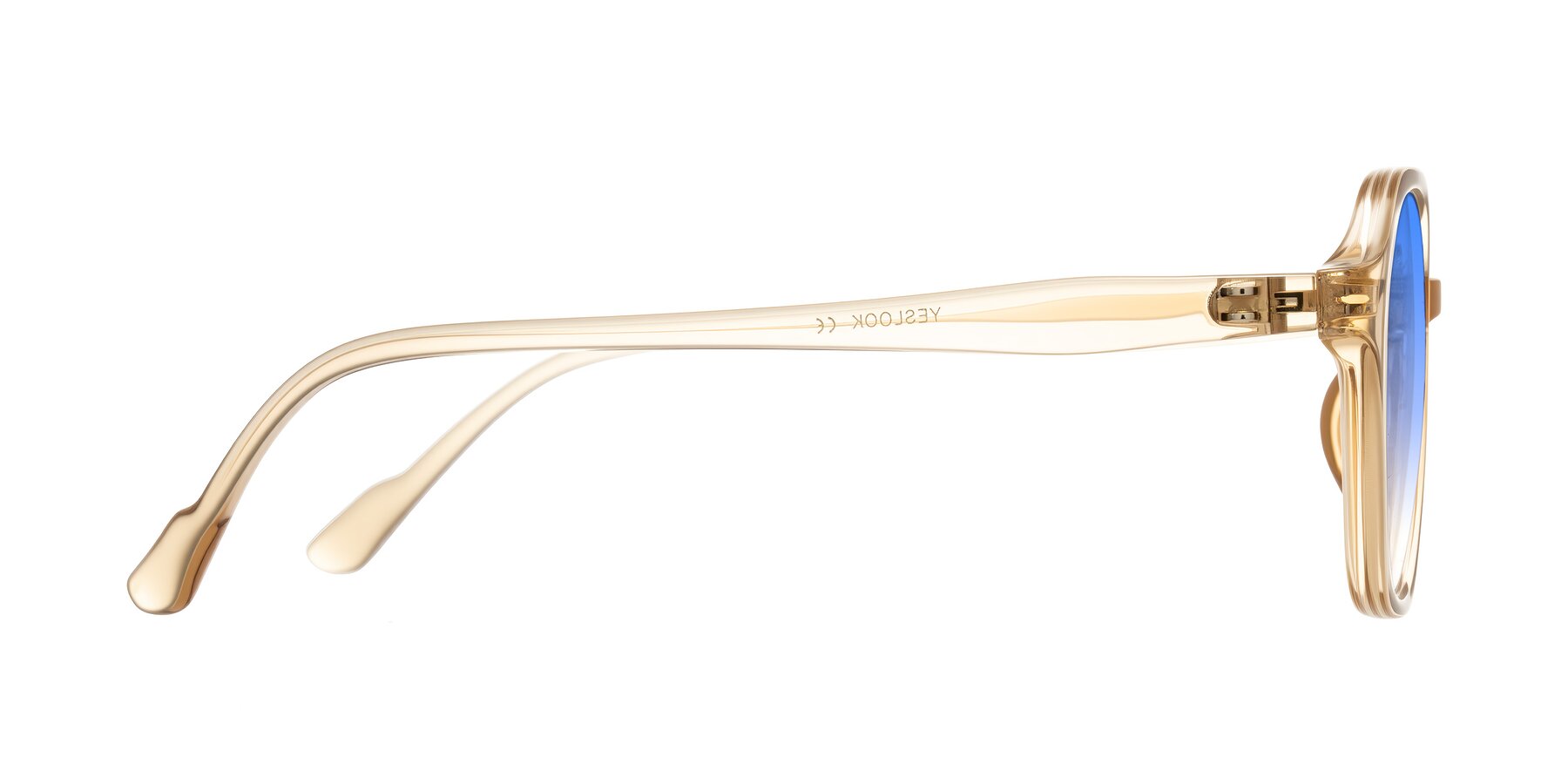 Side of Banford in Champagne with Blue Gradient Lenses